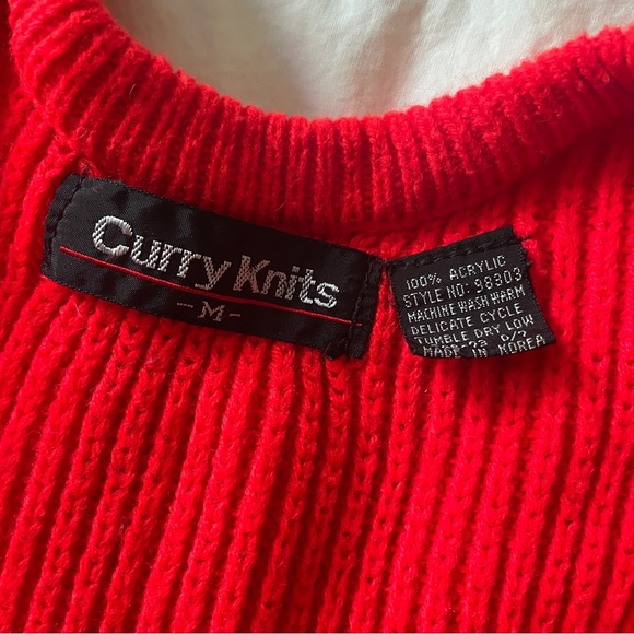Curry Knits Red Sweater Vest - Picture 4 of 7